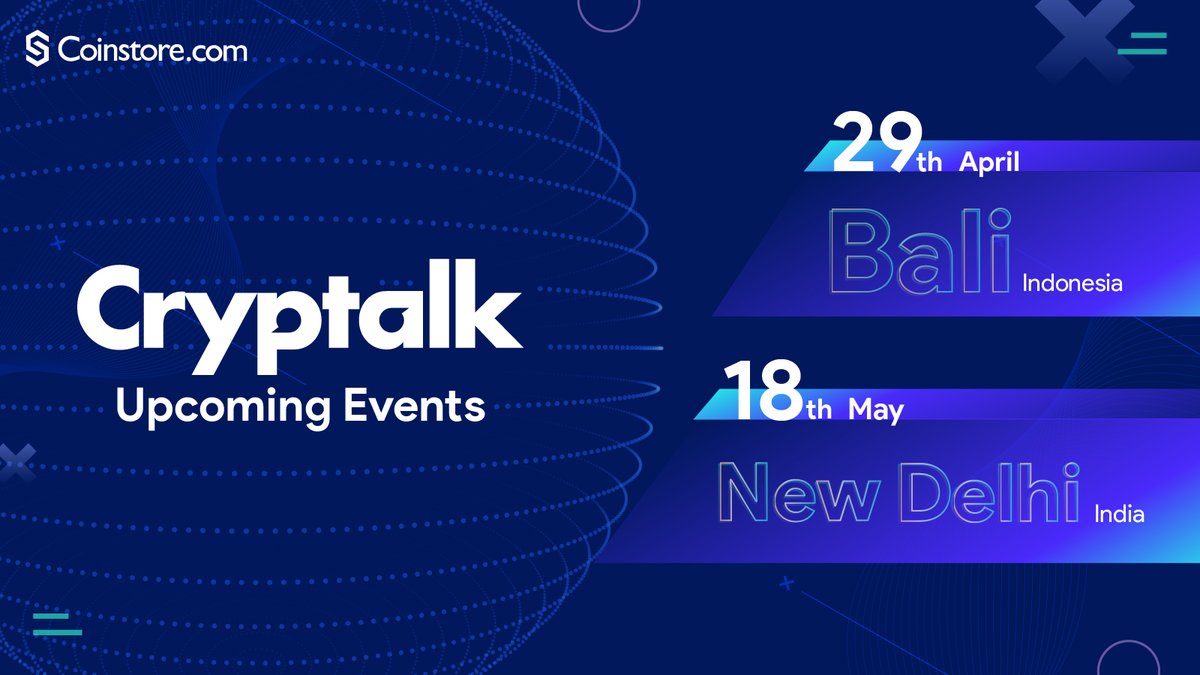 💡Cryptalk💡

🗒️ We've got an exciting agenda and speakers lined up!
📆 Bali: 29th April 2023
📆 New Delhi: 18th May 2023 

Stay tuned for more updates on our upcoming #Cryptalk Events

#Cryptalk #Coinstore #Bali # NewDelhi