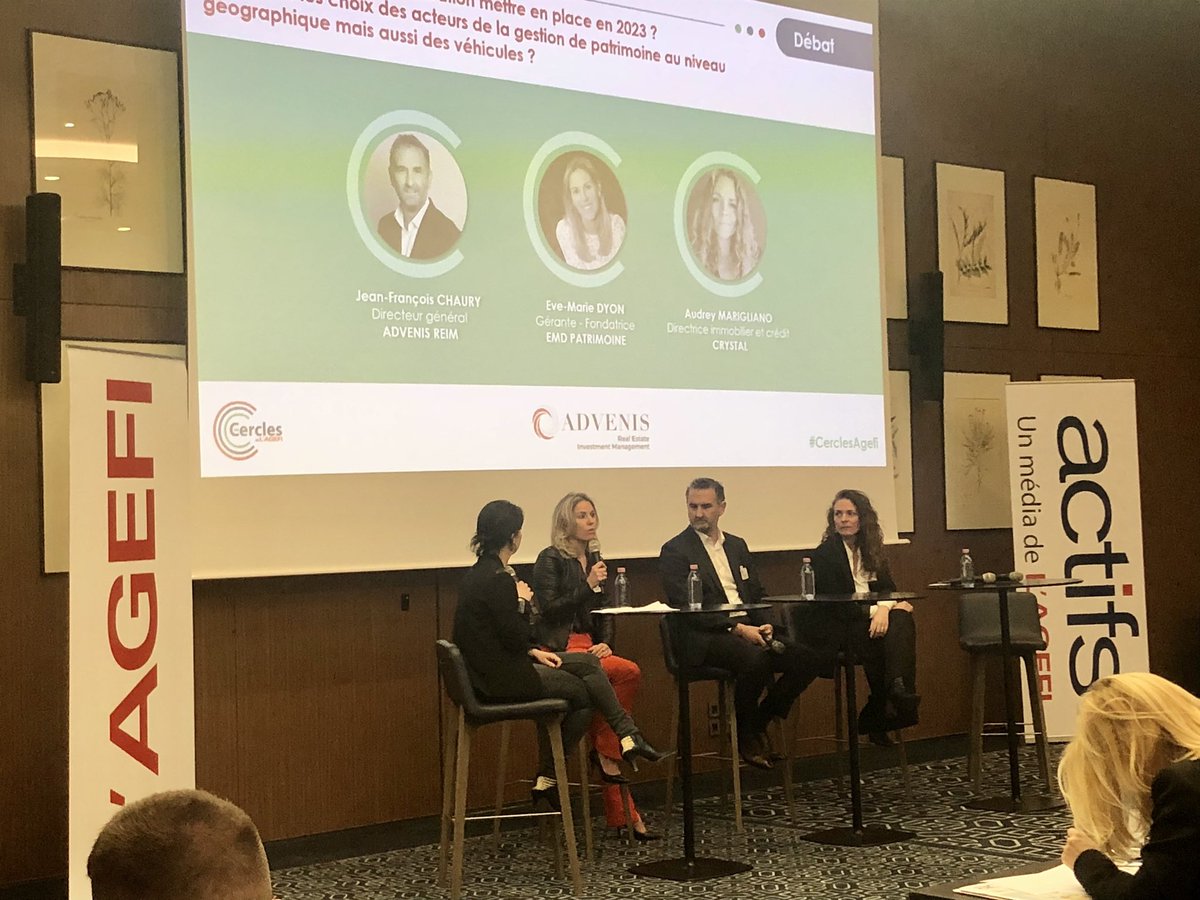 #CerclesAgefi à Lyon
[DÉBAT] Immobilier : quelle diversification mettre en place en 2023 ?
Avec <a href="/JFChaury/">Chaury Jean-François</a> - <a href="/AdvenisREIM/">Advenis REIM</a>, Eve-Marie DYON - EMD PATRIMOINE, <a href="/marigliano_aud/">Audrey Marigliano</a> - <a href="/GroupeCrystal/">Crystal</a> par <a href="/stphani77265875/">stéphanie Roy</a> - <a href="/AgefiFrance/">L'AGEFI</a>