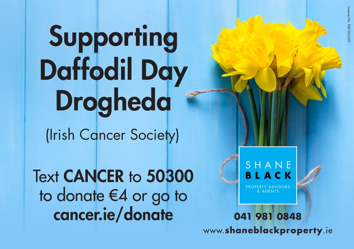We've been proud supporters of Daffodil Day for many years and today is no different. Make sure you put your hand in your pocket and help support the fantastic work the Irish Cancer Society does. 
All funds raised go towards helping the fight against cancer!
#Louthchat
