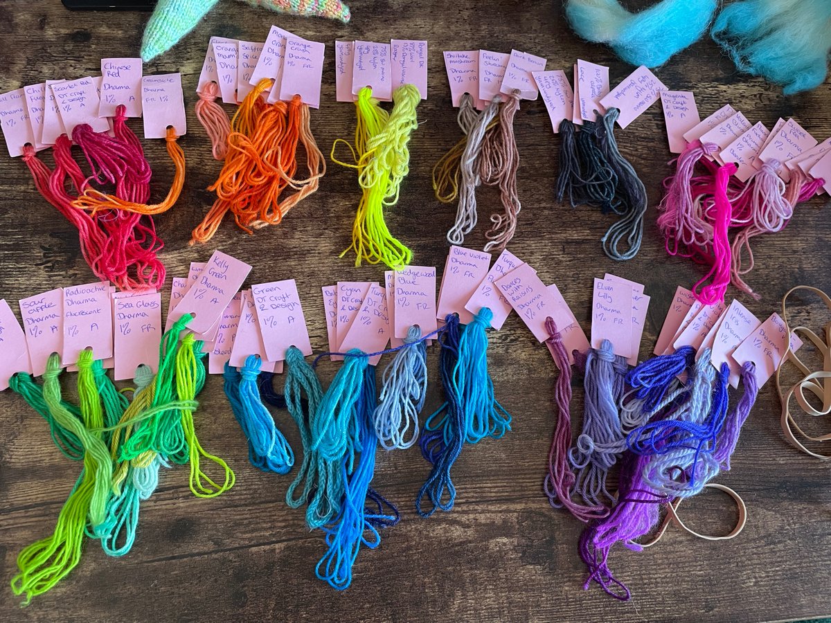 FromTheCauldron's tweet image. #MarchMeetTheMaker day 24: Colour

Would you say I have a colour I use more? I discovered today that I have the same amount of purple leaning dyes as I do blue (13) and the same amount of green and pink dyes (10).

#WomanInBizHour #MHHSBD