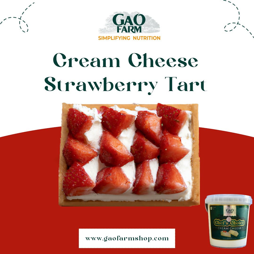 Life is what you bake it. Add fun to your life with Gao Farm's Chef's Choice Cream Cheese.
#creamcheesetart #cheesedessert #simplifyingnutrition #chefchoice #creamcheese #strawberrycheesetart