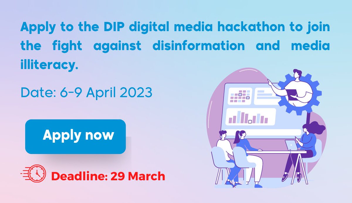 📣Opportunity for media professionals, digital media enthusiasts, and tech entrepreneurs in the MENA region Join the second digital media hackathon “Digital Innovations for Peace” and win 1.000 EUR @LeadersOrg. Learn more and register until March 29: 🔗dip.leadersinternational.org/hackathon