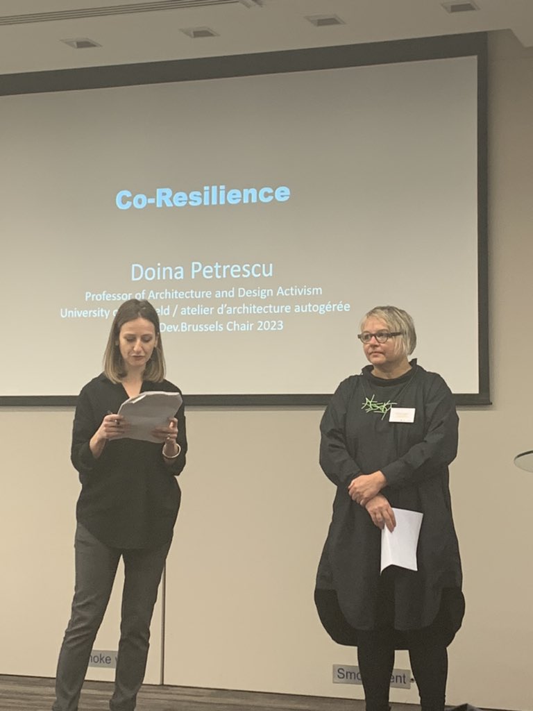 tipnisaishwarya's tweet photo. Women as natural agents of change, such as fascinating keynote by @doina_petrescu as part of the #repurposingplaces conference today.@ArupUK @UEL_News https://t.co/eIMevwRX1k