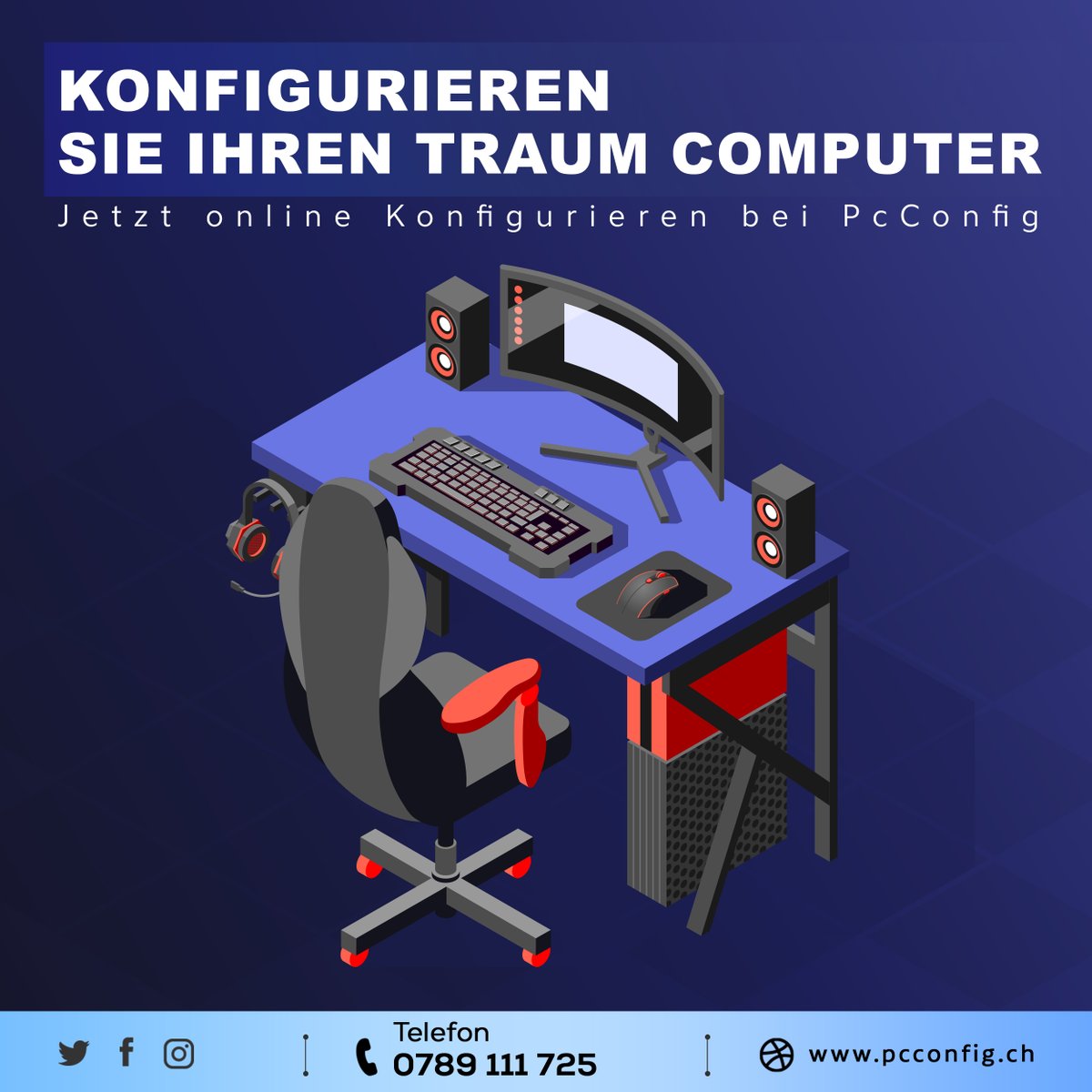 PcconfigSwiss's tweet photo. Suchst du einen perfekt auf dich abgestimmten PC? Bei PcConfig bieten wir individuelle Konfigurationsmöglichkeiten für Gaming, Arbeit und Allround-Systeme an. Gestalte deinen Traum-PC auf unserer Website! #PCConfigCH #CustomPC #Gaming #Arbeit #allrounder https://t.co/l2fEds350m