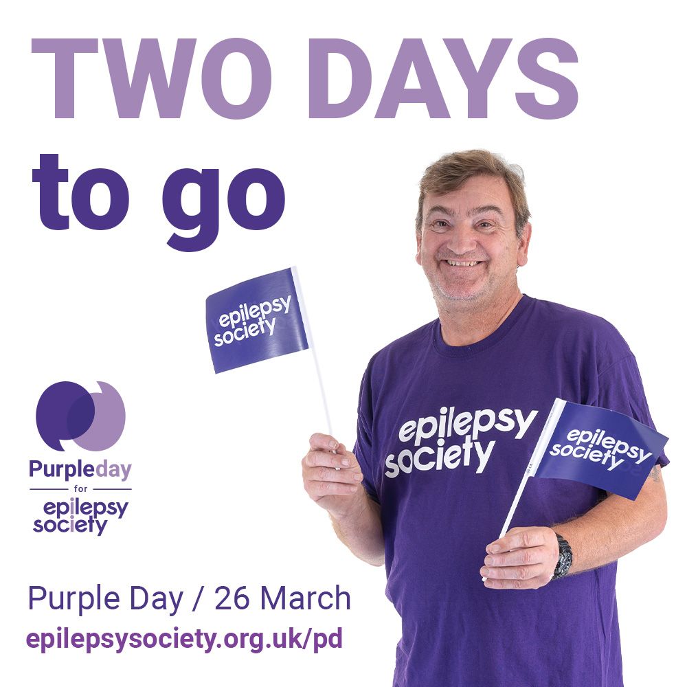 epilepsysociety's tweet photo. Only two days to go!

We know a lot of workplaces and schools are holidng purple mufti-days and bake sales today, if that's you, don't forget to share your pics on social media and tag us @epilepsysociety 💜

#GoPurpleForEpilepsy #PurpleDay https://t.co/IbXab6GXhc