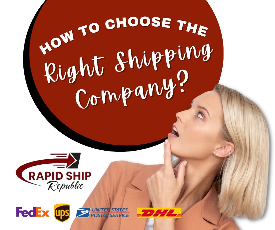 Here are some tips to help you choose the right #ShippingCompany:

✔️Weigh your options carefully.
✔️Research services offered and prices charged by several companies.
✔️Explore customer reviews.

And if you're in Republic, #RapidShipRepublic is your best choice. Visit us today!