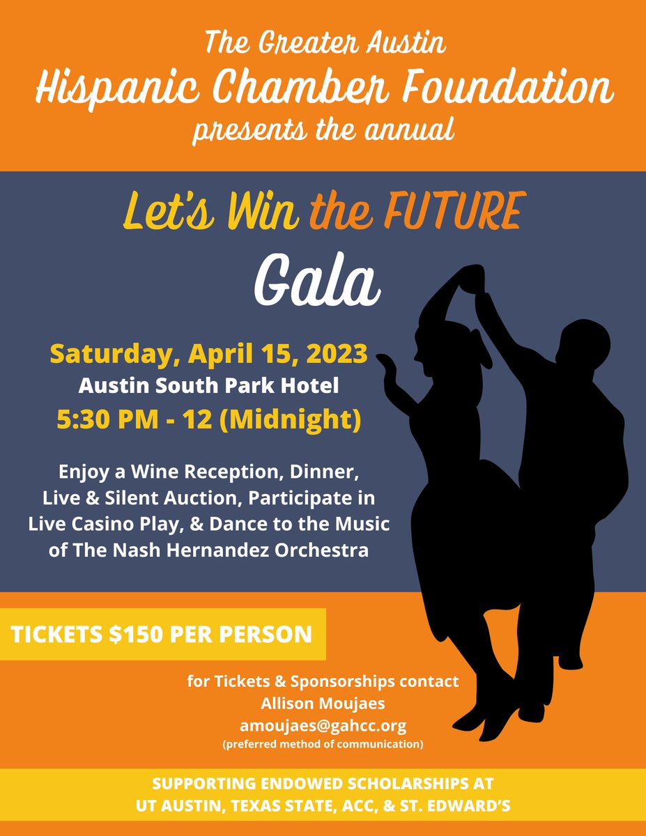 GAHCC's tweet photo. Registration CLOSES in 2 weeks! Join us in supporting the @GAHCCFoundation's Let's Win the FUTURE Gala! The #GAHCCF raises funds for endowments established at area universities.  We'll see you on Saturday, April 15th at 5:30 PM!

Snag your tickets today: https://t.co/A6OnMMbHJC https://t.co/q0gXbfbNQb