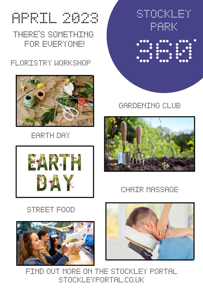 stockley_park's tweet photo. We've got so much in store for April, including floristry, gardening club, street food vendors and chair massage!

Make sure you're registered on the Stockley Portal with your work email address so you don't miss out! 🌸🌱

#StockleyPark #BusinessPark https://t.co/dllxgLOxM0