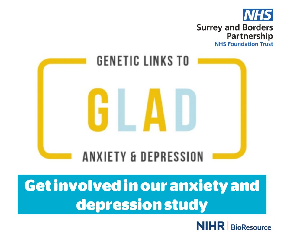 We want to hear from people who have or are experiencing depression and/ or anxiety. If you are 16+ and live in the UK and would like to help improve treatments, please complete our survey: gladstudy.org.uk  
#GLADstudy
