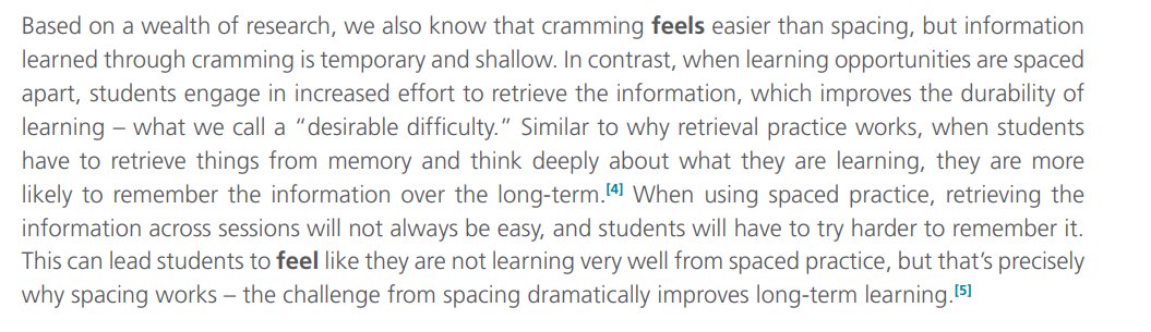 adamboxer1's tweet photo. Been delving into spacing effects on retrieval practice recently and really enjoyed @PoojaAgarwal's guide to the topic - highly recommended, characteristically clear, detailed and well evidenced.

https://t.co/z1wDTgPpi4 https://t.co/Qq2QxLFOTd