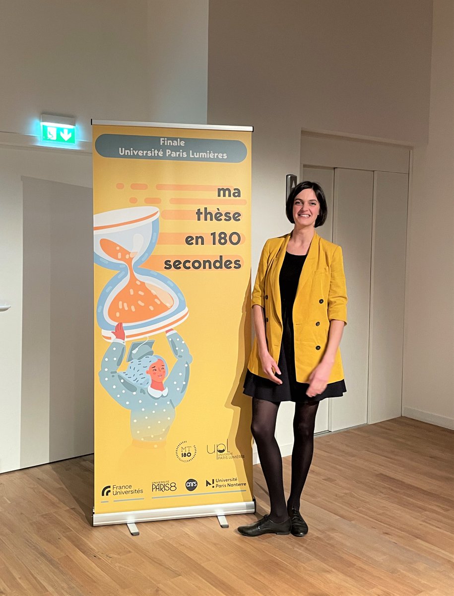 UParisNanterre's tweet image. 🌟 Finale Ma Thèse en 180 secondes @ParisLumieres 

Félicitations aux lauréates de cette édition #MT180 
🏆 Coralie Douat - 1er Prix du jury
🏆 Ophélie Courbet - 2e Prix du jury
🏆 Naima Rahiel - Prix du public

Prochaine étape : La demi-finale du concours en avril 2023 ! 🚀