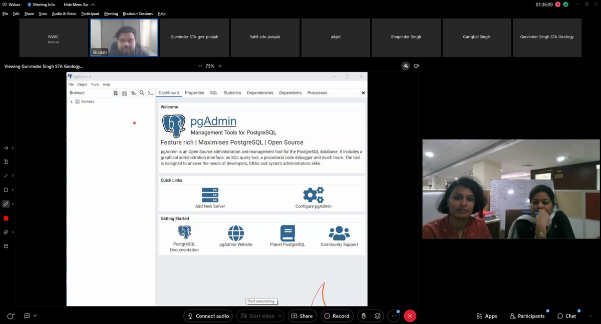 NWIC_MoJS's tweet photo. Virtual Training cum Knowledge Transfer on State- WRIS (Water Resources Information System) has been organised for Punjab state Water Resources Department on 24th march 2023 by National Water Informatics Centre. #MinistryOfJalshakti #NHP #NWIC #swic #warims https://t.co/HIZEOt5uRL