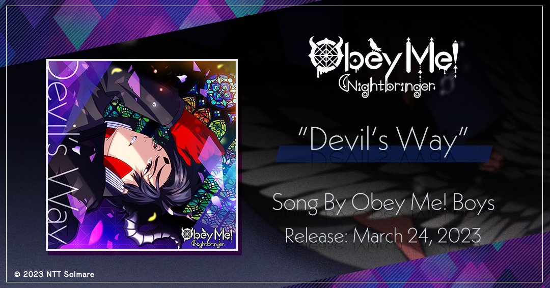 EspanolObey's tweet photo. 📡 El Opening de #ObeyMeNightbringer, Devil's Way, será lanzado hoy, 24 de Marzo!
/
✨Se lanza hoy😈✨
\
Escuchala como si fuera el fin del mundo mientras esperas por el lanzamiento de Nightbringer! 👂🎶
⬇️Descarga aqui 💜
https://t.co/dXtbMke8fK
#DevilsWay https://t.co/7TRVXiD9Hm