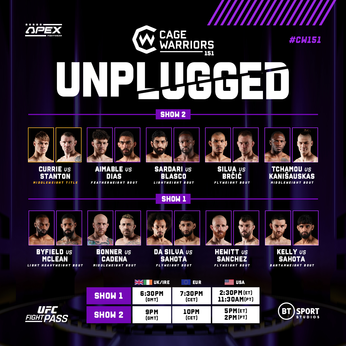 CombatSportsUK's tweet image. Your @cagewarriors 151 line-up is set 🤩

We have you covered with all the results and highlights throughout the evening of action.

🔗combatsportsuk.co.uk/cage-warriors-…