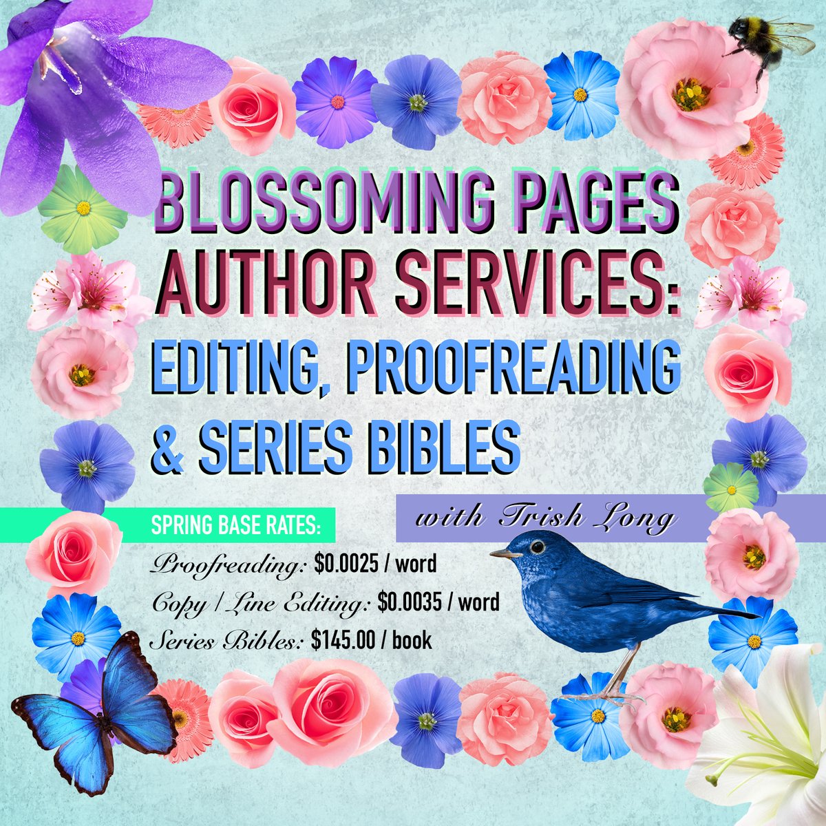 BlossomingPages's tweet image. Do you need a new member on your team? I have openings for editing and proofreading in May with series bible openings in June. I hope to hear from you soon! 

&quot;Fast turnaround and a keen eye. I highly recommend Trish&apos;s services.&quot; - Annabel Chase