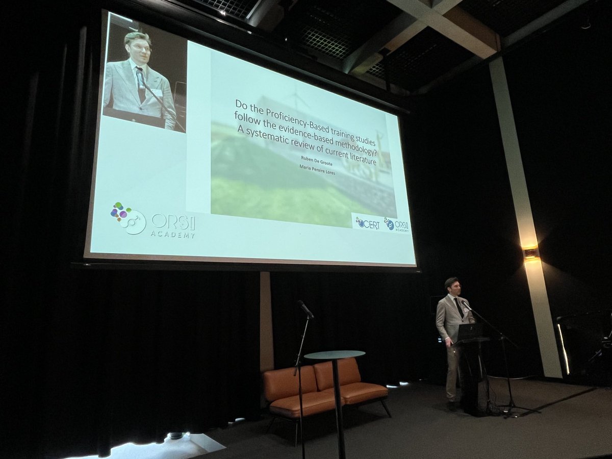 Wonderful talk of ⁦<a href="/Ruben_De_Groote/">Ruben De Groote</a>⁩ in #ocert . Improving healthcare by improving surgical training 💪