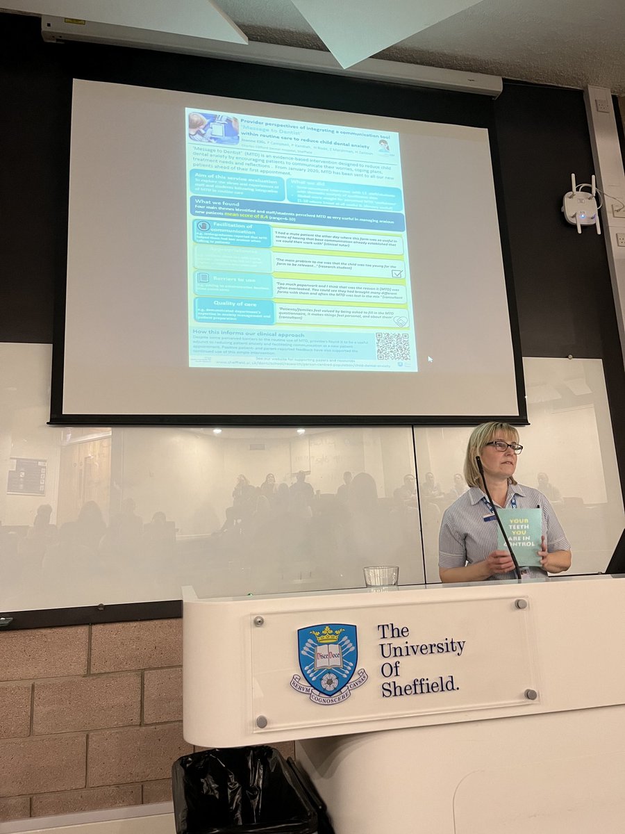 zmarshman (@zmarshman) on Twitter photo Lovely to hear from research nurse Jo Ellis about her research evaluating the use of the ‘Message To Dentist’ from the perspective of staff and students <a href="/ChildDentalCBT/">Helping children with dental anxiety</a> <a href="/Shef_Research/">STHResearch&Innovation</a> <a href="/ProfHRodd/">Helen Rodd</a> @faithcampbellfc @BspdsY Lovely to hear from research nurse Jo Ellis about her research evaluating the use of the ‘Message To Dentist’ from the perspective of staff and students <a href="/ChildDentalCBT/">Helping children with dental anxiety</a> <a href="/Shef_Research/">STHResearch&Innovation</a> <a href="/ProfHRodd/">Helen Rodd</a> @faithcampbellfc @BspdsY