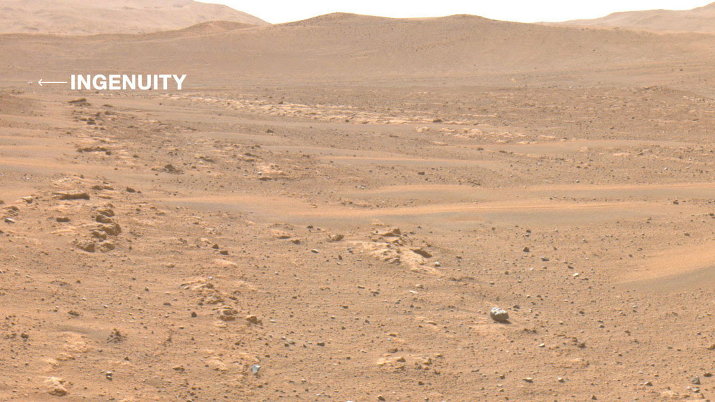 360onHistory's tweet image. A camera on board the Perseverance rover captured this photo of Ingenuity (upper left), which has completed 47 flights so far, on Feb. 26, 2023, the 719th Martian day, or sol, of the mission.

Image: NASA/JPL-Caltech

#nasa #ingenuityhelicopter #perseverancerover #rover #mar…