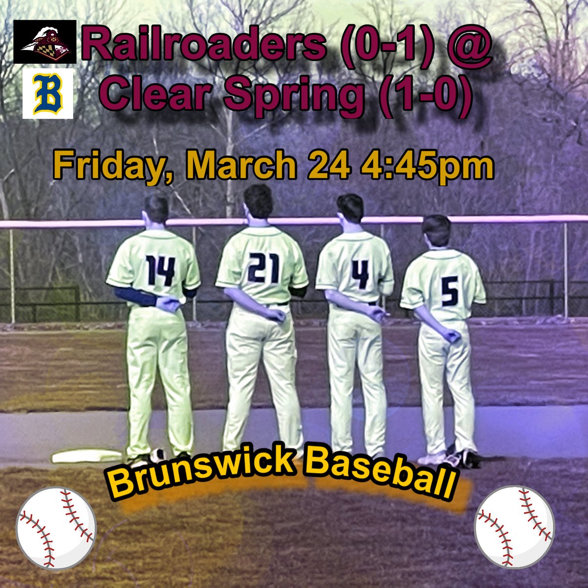 Game#2

🗓️ Friday, March 24, 2023
⚾️ vs.  Clear Spring Blazers
⌚️4:45PM
📍Clear Spring High School

@fredericksports @xposure_sports @PBRMaryland <a href="/HMMediaSports/">Herald-Mail Sports</a> <a href="/RoaderAthletics/">RoaderAthletics</a>