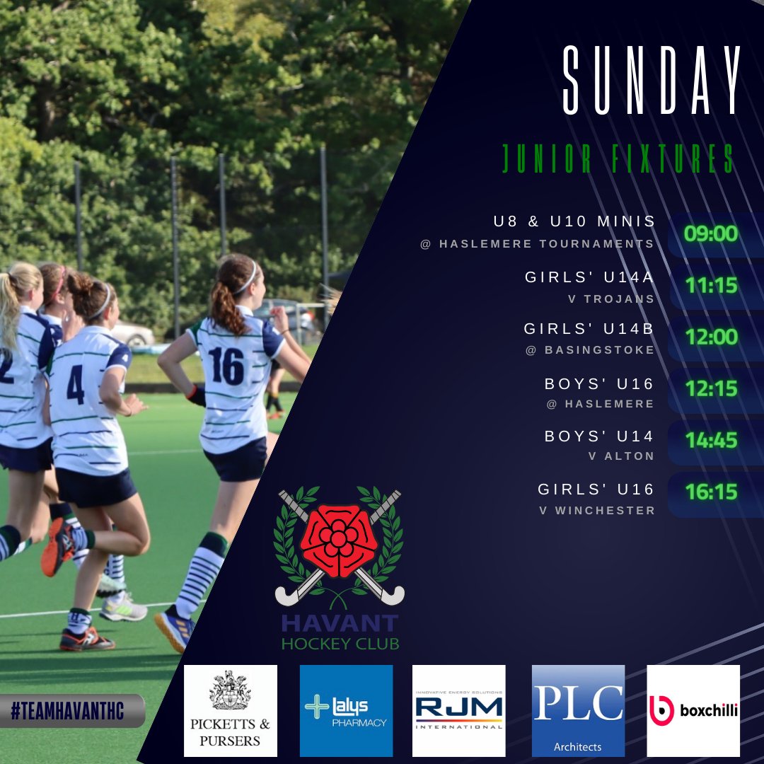 HavantHC's tweet photo. #FixturesFriday time! Just two games left for most of our teams with M6s and W4s still in the race for promotion.
#TeamHavantHC #BleedGreen #StickWithFriends https://t.co/MtxHVg5gqB