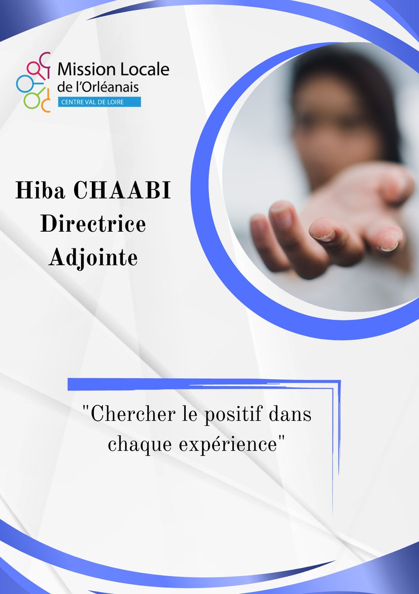 Un nouveau visage au sein de la Mission Locale de l'Orléanais : Hiba CHAABI, directrice Adjointe.
Je viens d'intégrer la Mission Locale de l'Orlénais dans l'objectif de piloter les actions de l'association et de co-construire pour la qualité de l'accompagnement des jeunes.."