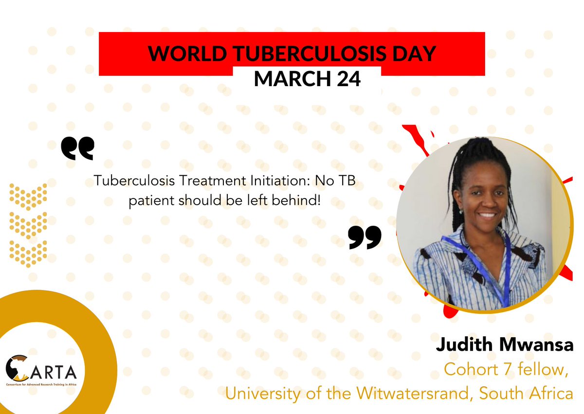 CARTAfrica's tweet photo. Effective #TB diagnosis, prevention, treatment, and care are critical if we are to #EndTB. Nearly always, TB is curable if patients are treated with effective, uninterrupted antituberculous therapy. @WitsUniversity @aphrc @CKyobutungi @Pragmatist1010

#WorldTBDay #YesWeCanEndTB https://t.co/BAJlnxBSFL