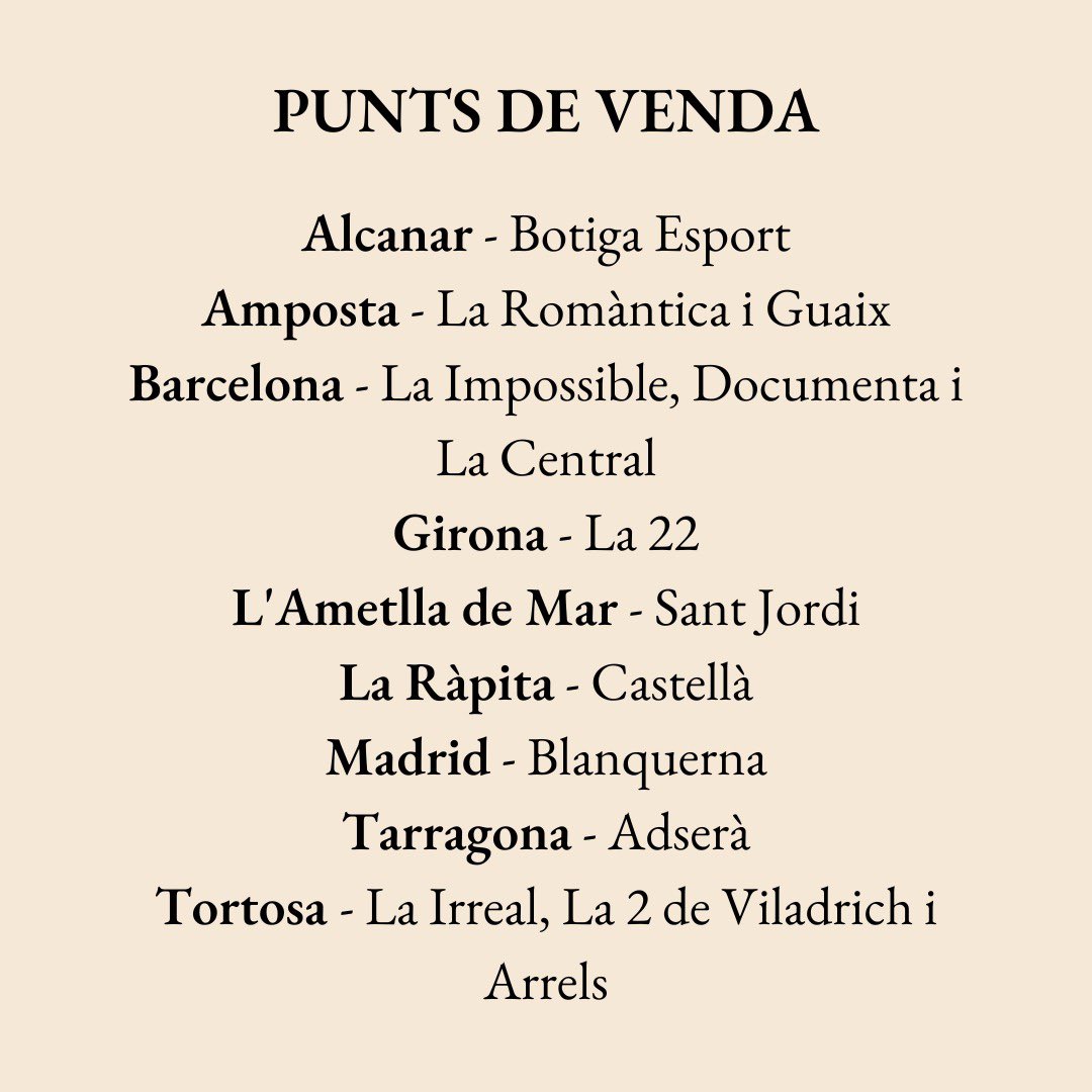 ⚡️No saps on pots aconseguir el primer volum de "Quaderns de l'Equinocci"?💐

Consulta els nostres punts de venda! 👇🏻Pròximament n’anunciarem més!