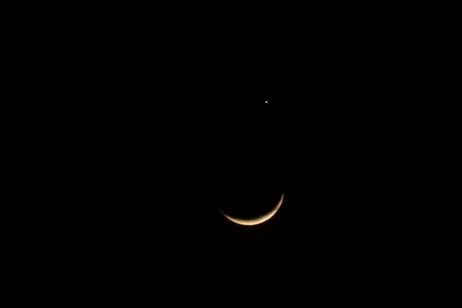 キレイなお月様🌙.*·̩と、金星✩.*˚
#三日月  #今夜の月  #金星  #Galaxys21ultra