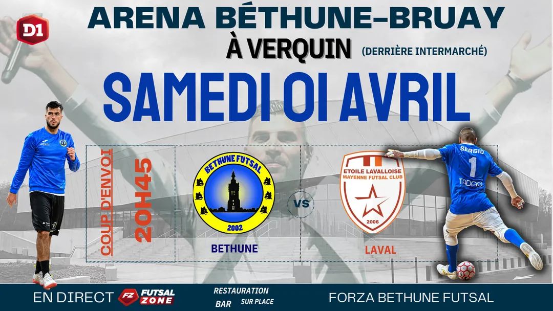 tadao_officiel's tweet photo. #Futsal Le 1er avril, #Béthune VS #Laval ⚽
Tente de remporter 4 places pour le match !
Pour participer :
👉 Abonne-toi à notre compte twitter @tadao_officiel
👉 Tague 3 amis (ou plus) en commentaire
Bonne chance à tous ! 🍀🤞
Tirage au sort le 29 mars à 10h. #JeuExpress https://t.co/ILDEHfh9WJ
