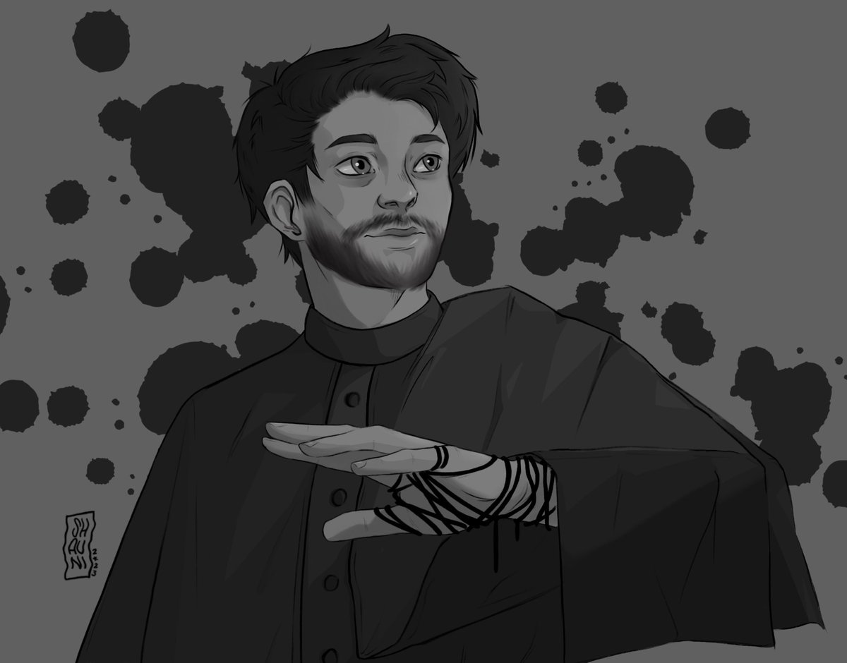 baph0mett3's tweet photo. Gilmael Windriver (Human Cleric of Ilmater)

So happy to draw this character!

© oc belonging to @Dabenerd 

•
#digitalart #digitalpainting #procreate #procreateart #dungeonsanddragons #originalcharacter #oc #ArtistOnTwitter #dnd #dnd5e #candlekeep #dndart #DnDcharacter https://t.co/9xQUxuXDRE