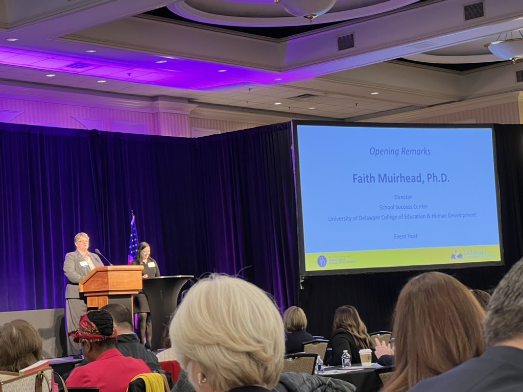AnnHC_Champ4All's tweet photo. What an inspiring opening at the 5th Annual Women Leading Delaware Education Conference! Thank you EdExcel @DEDeptofEd @DrAndreaThomps1, @UD_DASL @atraversDE, Faith Muirhead &amp; @DEDeptofEd @CoraScott26❗️ Excited to connect, collaborate &amp; reflect with “my people”!! #WomenLeadDE https://t.co/2J0Boa4m22