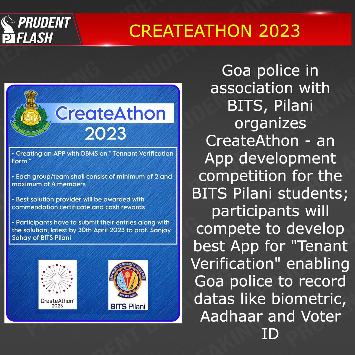 prudentgoa's tweet photo. #Goa #CreateAthon @DGP_Goa @spnorthgoa https://t.co/sbmlkNO8dn