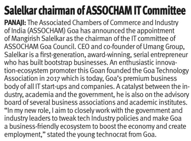 MSSalelkar's tweet image. ..make Goa a business-friendly ecosystem to boost the economy and create employment.

Thanks to press n digital media for all the coverage and support.

#TechIndustry #Goa #TechFirst #Technology #SwayampurnaGoa

Manguirish Pai Raiker Sagar Salgaocar Darshana Kossambe