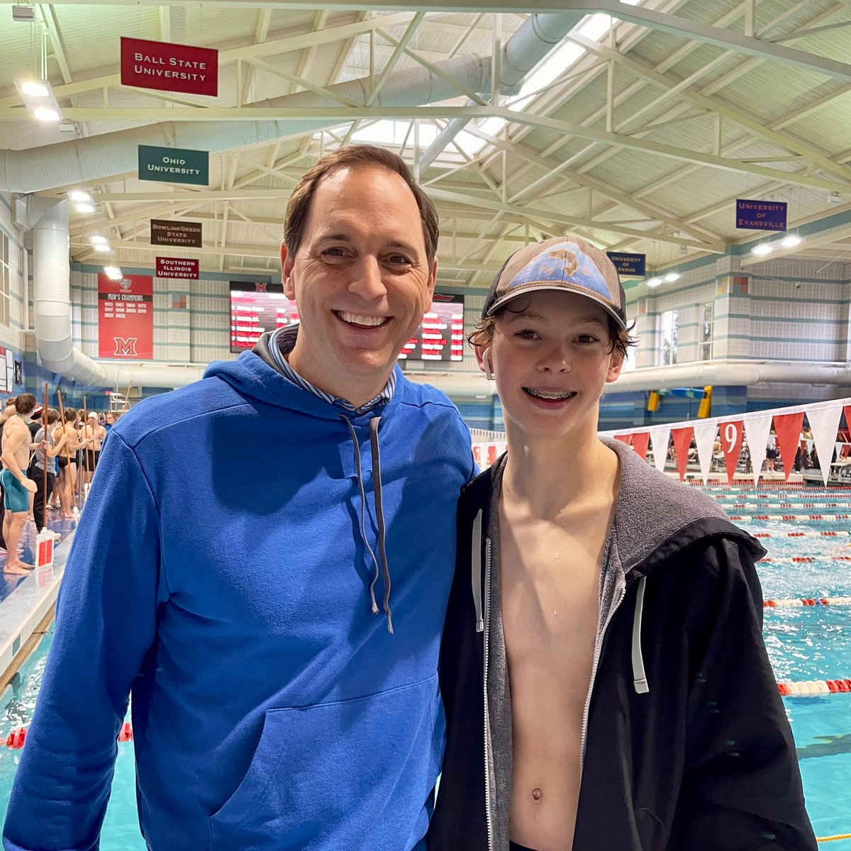 KenHeis's tweet image. Fun to be a swim dad with my swim dad these past few weeks. #ProudDad