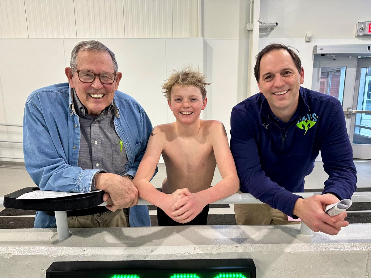 KenHeis's tweet image. Fun to be a swim dad with my swim dad these past few weeks. #ProudDad