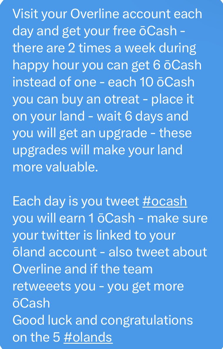 CHRISTIN3_A's tweet photo. Got a dm from someone who had #oLand but hasn’paid attention and wanted to know how to improve their land - if this applies to you I hope it helps ❤️Happy Hour is Tuesday 2pm-3pm GMT - Saturday 2am-3am GMT @overlinenetwork 🟥🟩🟨 https://t.co/6tmEQ6u0Dn