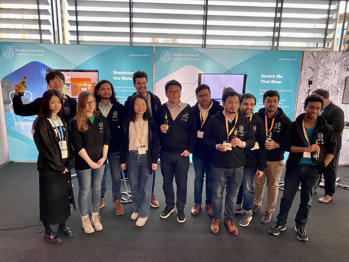 Surrey Institute for People-Centred AI (@peoplecentredai) on Twitter photo Amazing two days at the #AIUK2023 expo
<a href="/turinginst/">The Alan Turing Institute</a>. Thank you all for visiting our demo space. Hope to see you next year. Cheers🍻from the <a href="/SketchXlab/">SketchX</a> team. <a href="/yizhe_song/">Yi-Zhe Song</a> Amazing two days at the #AIUK2023 expo
<a href="/turinginst/">The Alan Turing Institute</a>. Thank you all for visiting our demo space. Hope to see you next year. Cheers🍻from the <a href="/SketchXlab/">SketchX</a> team. <a href="/yizhe_song/">Yi-Zhe Song</a>
