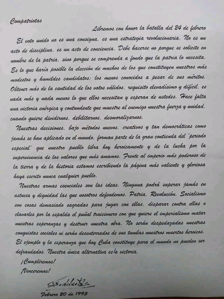 Fidel entre nosotros.
#YoVotoXTodos