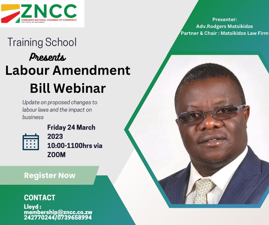 Good-day to you our valued members and stakeholders, you’re invited to attend the below mentioned very informative Webinar to receive an update on the proposed changes to the Labour Bill. Register in advance for this meeting: zoom.us/.../tJAsc-6opj…