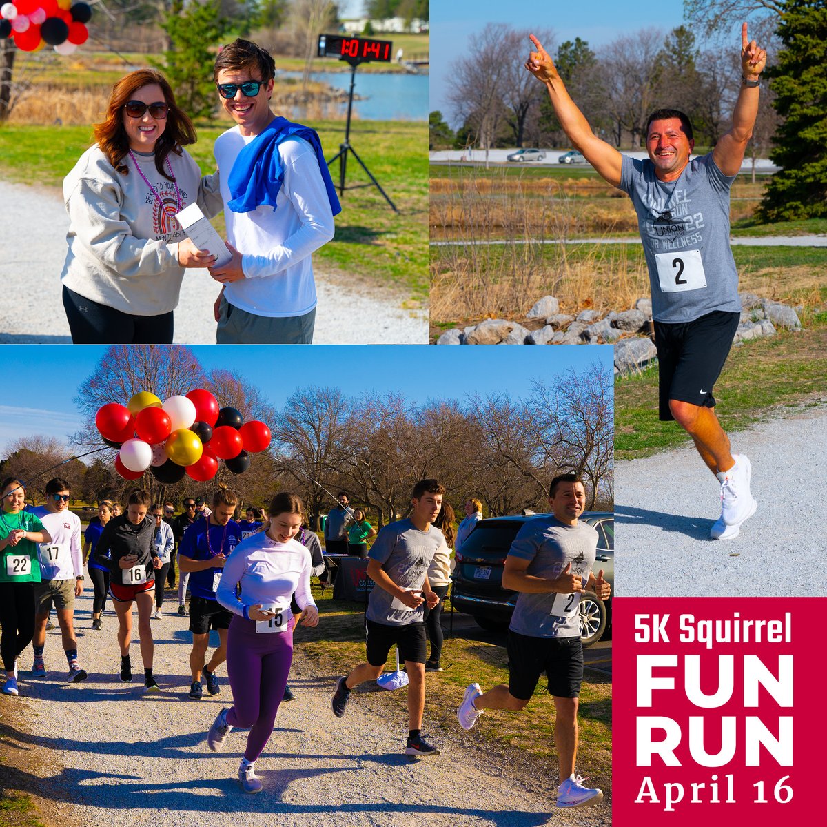 A Sunday-morning highlight of alumni weekend is our 5K Squirrel Fun Run. Why don't you join us and feel the endorphins. Get more details (and check out the T-shirt) at ucollege.edu/reunion5k