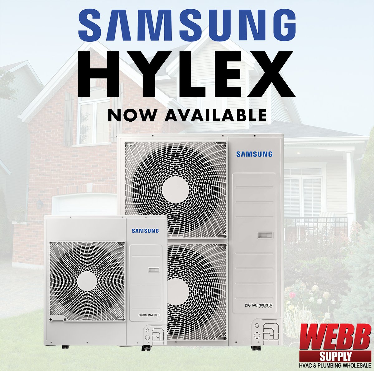 The @SamsungHVAC_NA Hylex Heat Pump is now available at Webb Supply! Give your customers the efficiency they need while cutting down install times. Learn more at ow.ly/zkhK50NoeKE

#samsunghvac #hylex #heatpump #hvaclife #hvacinstall #hvaccontractor #hvaclife #heatingohio