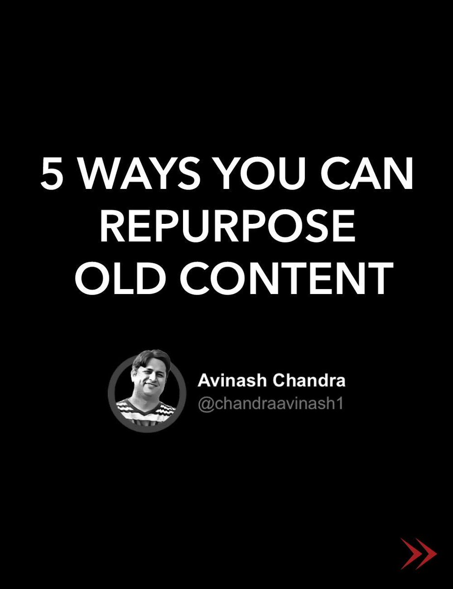 chandraavinash1's tweet photo. How To Get New Traffic With Old Content?!
Don't Let Your Old Content Go To Waste!
Reuse & recycle to grab more eyeballs (with little effort) โจ. . .(1/7)
#Repurposecontent #Reuse #Recyclecontent #Oldcontent #Revampcontent #Engagement #DriveSales https://t.co/Jdf01DaW3r