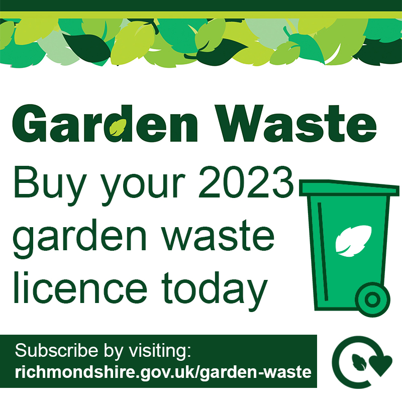 ♻️ Buy your 2023 garden waste licence today: 🍃Fortnightly collections until 24 Nov 2023 🍃£26.50 for the 1st bin licence & £18 for extra green bins Subscribe quickly & easily online at 👇 richmondshire.gov.uk/garden-waste #RichmondshireDC #gardenwaste