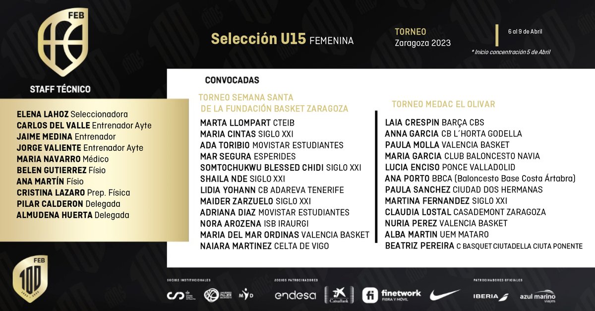 🚨 OFICIAL | Las listas de la #U16F 🇪🇸 y la #U15F 🇪🇸  para preparar el verano.

#SomosEquipo