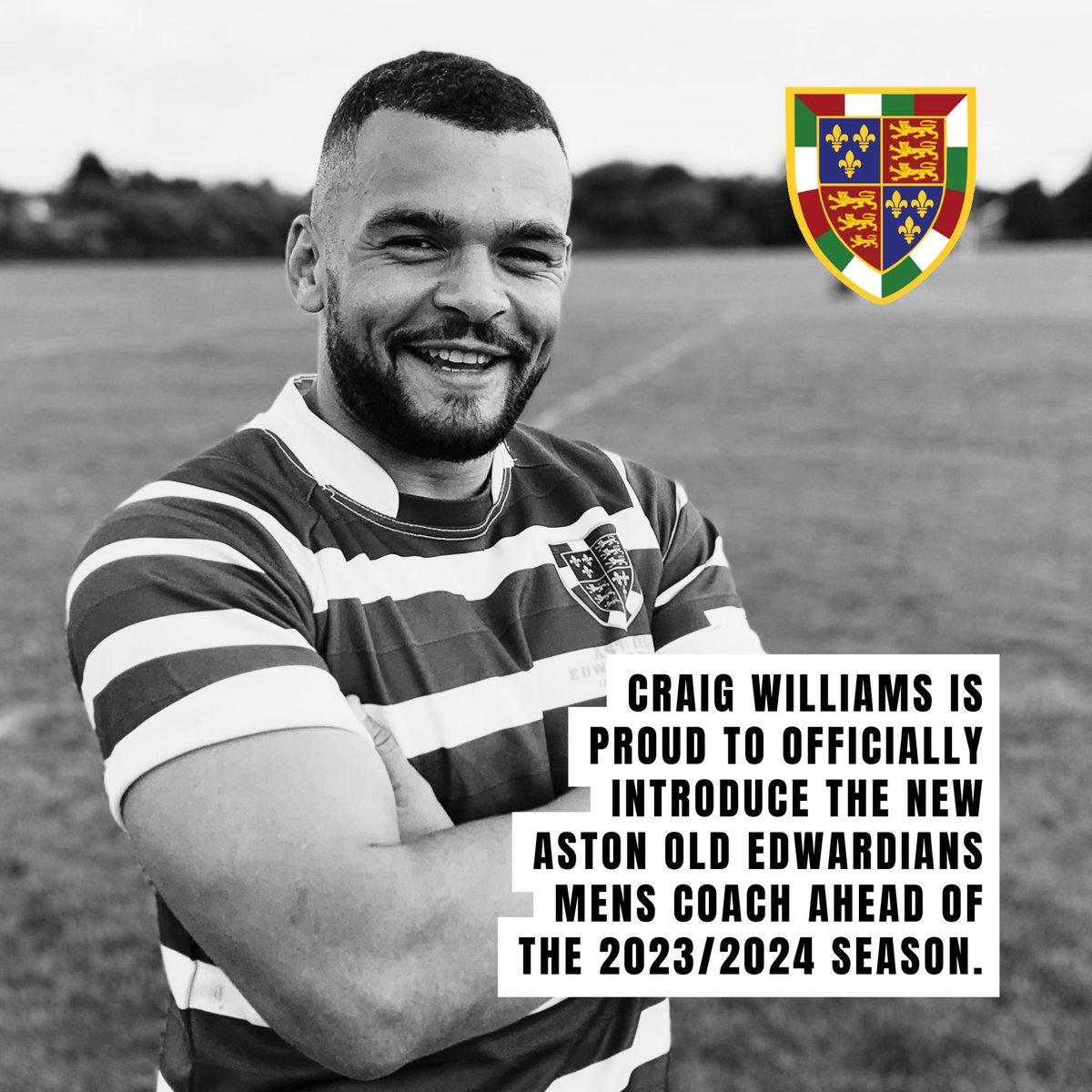 AOERFC's tweet photo. 🚨 MENS COACHING UPDATE! 🚨
Craig Williams is proud to officially introduce the new AOE mens coach ahead of the 23/24 season.

🔗 https://t.co/ZcO13HsgPg

#astonoldedwardians #astonoldeds #aoe #aoerugby #grassrootsrugby #northmidlandsrugby #northmidsrugby #greaterbirminghamrugby https://t.co/9BkTGbDMsN