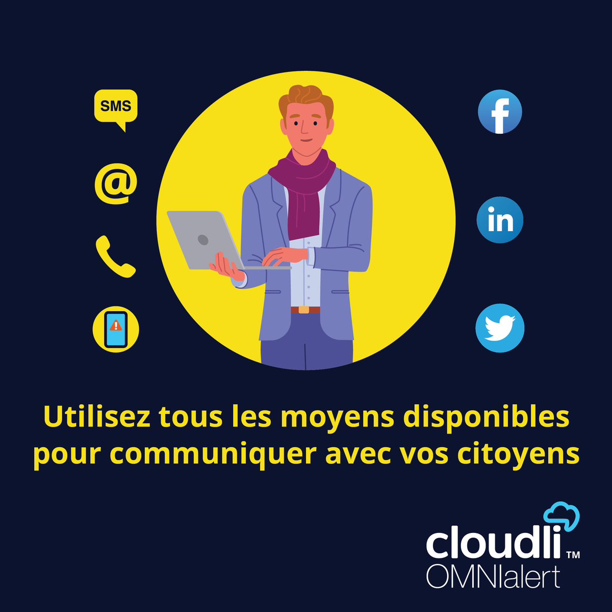 getcloudli's tweet photo. Utilisez tous les moyens de communication disponibles pour transmettre des info rapidement et efficacement à vos citoyens; SMS, courriels, appels téléphoniques, médias sociaux, notifications automatiques par navigateur internet, etc: https://t.co/nCWIN1nrZE
#Cloudli #OMNIalert https://t.co/GTydm6zEeU