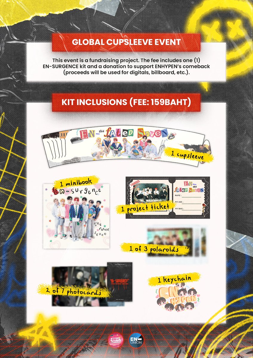 PLS RT
[📣] #ENSURGENCE_IN_THAILAND เริ่มแล้ว!

โปรเจกต์ที่ร่วมกับ <a href="/enhypenupdates/">ENHYPEN UPDATES</a> ของไทยเปิดให้พรีออเดอร์แล้วค่ะ เอนจีนสามารถร่วมสมทบทุนได้ที่⬇️

🔗: bit.ly/3LGs4XC

🗓️: 22 มี.ค.- 20 เม.ย. 2566 23:59น.(ไทย)
ราคา: 159THB/ชุด

*โปรดตรวจสอบรายละเอียดให้ครบถ้วนก่อนส่งฟอร์ม*