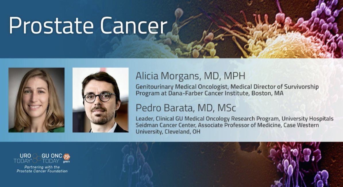 urotoday's tweet photo. Sequencing of radiopharmaceuticals in metastatic castration-resistant #ProstateCancer. @PBarataMD @caseccc joins @CaPsurvivorship @DanaFarber to review data from #ALSYMPCA, #VISION, #REASSURE, #WARMTH, and the #RALU Study. #WatchNow > https://t.co/1MWSBMUda4 https://t.co/TVUbdgPvzl