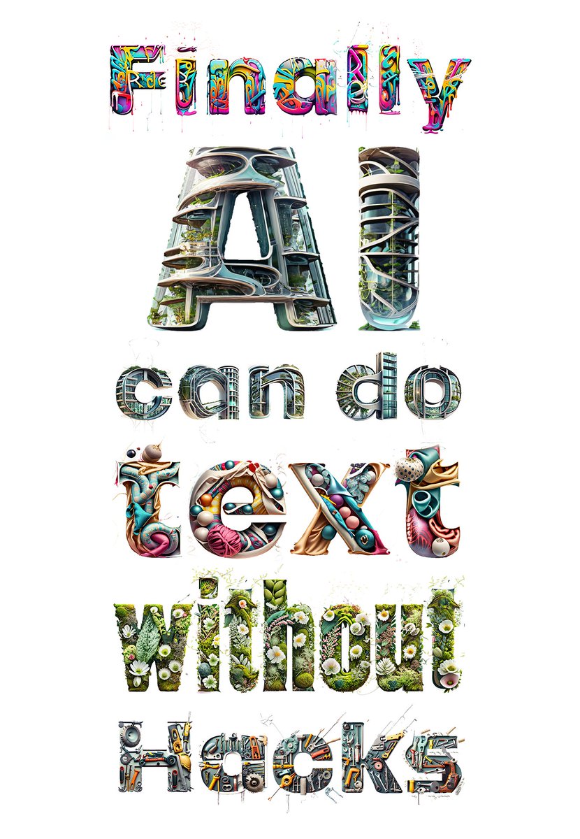 Ramonnavarro's tweet photo. Early Access #AdobeFirefly

"Finally AI can do text without Hacks"

Text-to-image quick results:
(Prompt in ALT)

@Adobe #AI https://t.co/KjfC41g6Kr