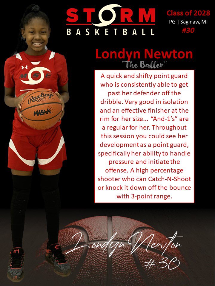 MichStorm2028's tweet photo. Today we spotlight @londyn_newton! One of the best 2028 🏀PGs in Michigan, who happens to be an “A” student that has already started a successful business. Londyn is a great kid with an amazing future.  We’re so excited that this young lady is apart of the Storm Family!
@stormAAU https://t.co/D2276M0kGT